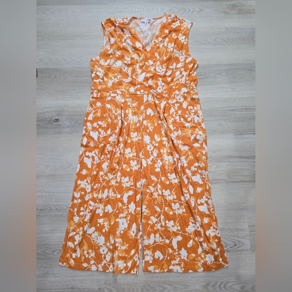 everyday JONES by Madeline Jones Cotton Blend Summer Jumpsuit Plus Size 2X NWOT